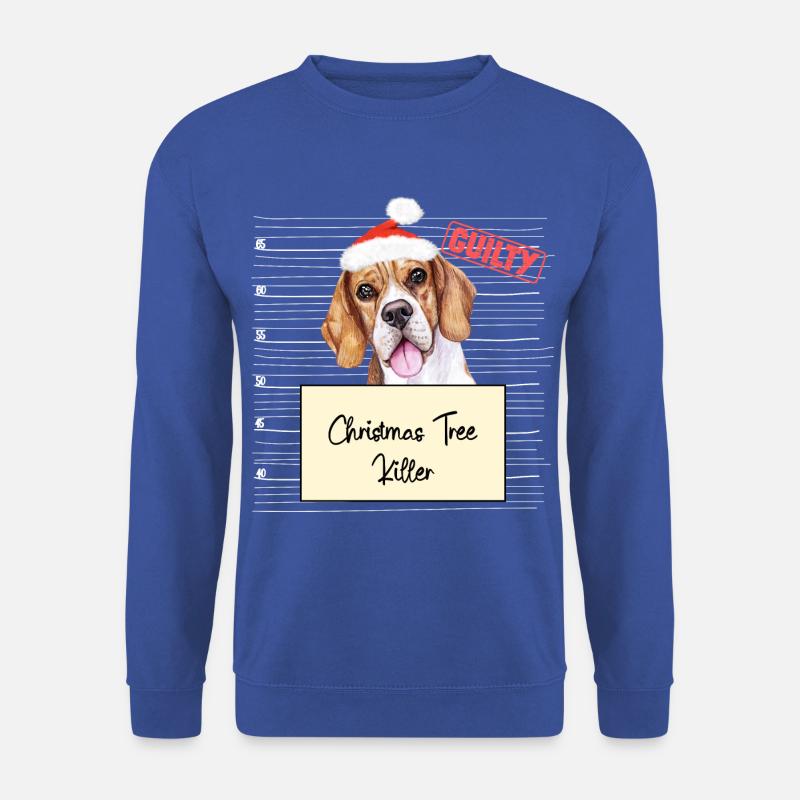 Weihnachtsbaum Umschubser Beagle - Unisex Pullover - Royalblau
