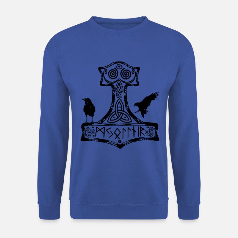hammer thor ravens - Unisex Sweatshirt - royal blue