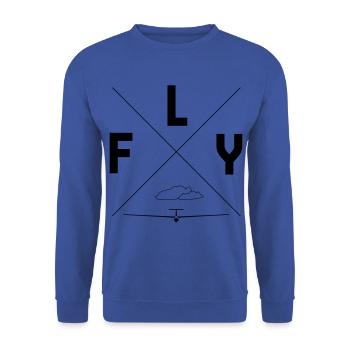 Segelflugzeug Segelfliegen Segelflieger Pilot - Unisex Pullover - Royalblau - Vorne - Alina (178cm) & Michal (187cm)