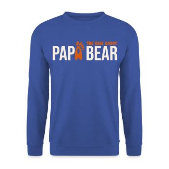 Papa Bear: El Real Papá - Unisex Pullover - Royalblau - Vorne - Alina (178cm) & Michal (187cm)