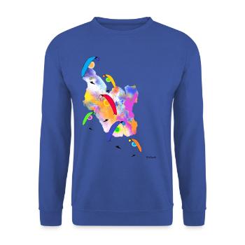 Gleitschirm Pilot Paragliding Leidenschaft - Unisex Pullover - Royalblau - Vorne - Alina (178cm) & Michal (187cm)