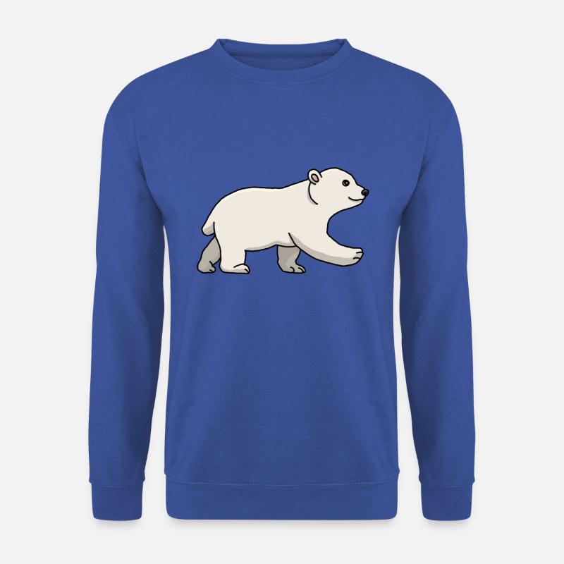 Baby, Eisbär, Tier, süß, Zeichnung, Geschenkidee - Unisex Pullover - Royalblau