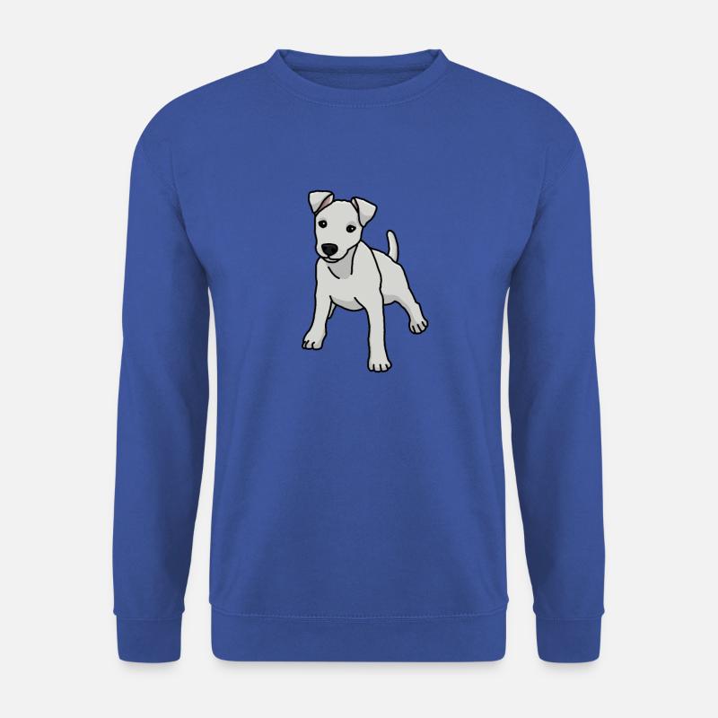 Jack Russell Terrier, Hund, Welpe, Zeichnung - Unisex Pullover - Royalblau