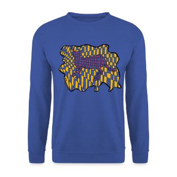 Chat - Sweat-shirt Unisexe - bleu royal - Devant - Alina (178cm) & Michal (187cm)
