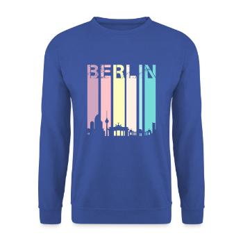 Berlin - Unisex Sweatshirt - royal blue - Front - Alina (178cm) & Michal (187cm)