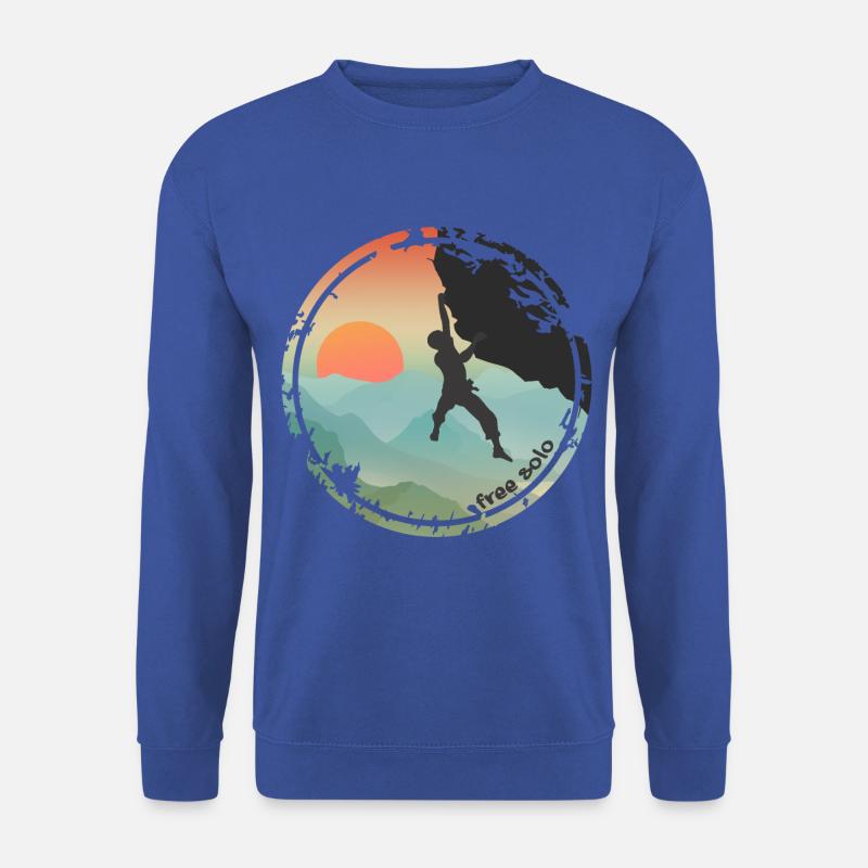 Climber free solo - Unisex Pullover - Royalblau