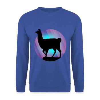 Llama alpaca - Unisex Sweatshirt - royal blue - Front - Alina (178cm) & Michal (187cm)