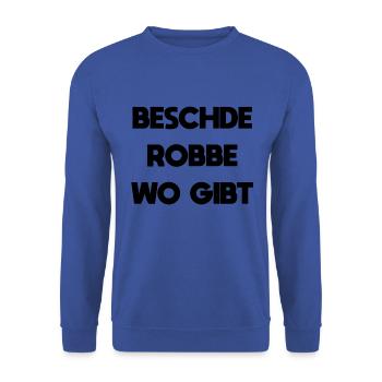 beschde robbe où il y a - Sweat-shirt Unisexe - bleu royal - Devant - Alina (178cm) & Michal (187cm)