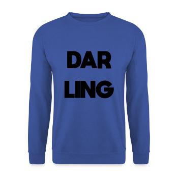 DARLING - Unisex Sweatshirt - royal blue - Front - Alina (178cm) & Michal (187cm)