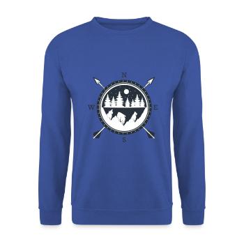 Compass - Unisex Sweatshirt - royal blue - Front - Alina (178cm) & Michal (187cm)