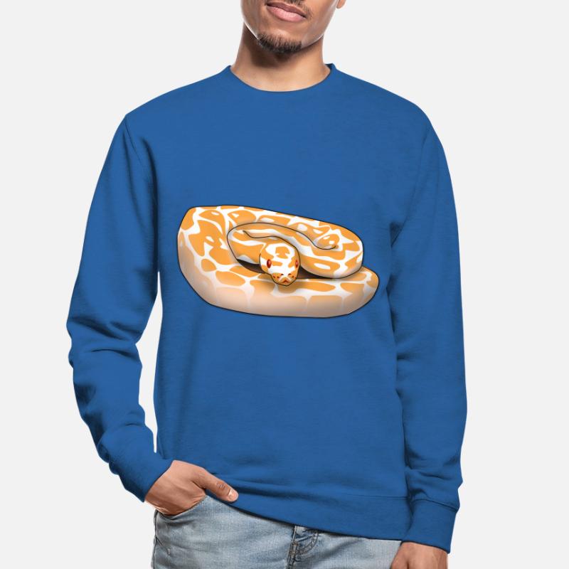 Lavender Albino Ball Python (Python regius) Schla Sweat-shirt Unisexe