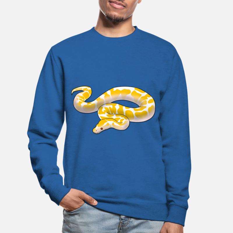 Albino ball python Python regius ballpython motif Sweat-shirt Unisexe