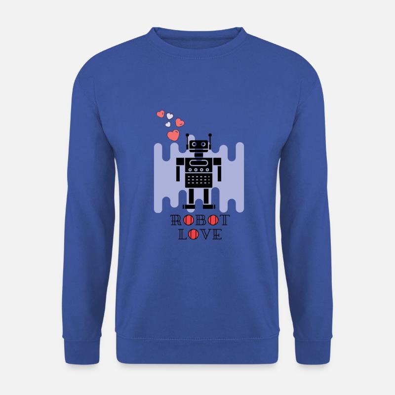 robot love - Unisex Pullover - Royalblau
