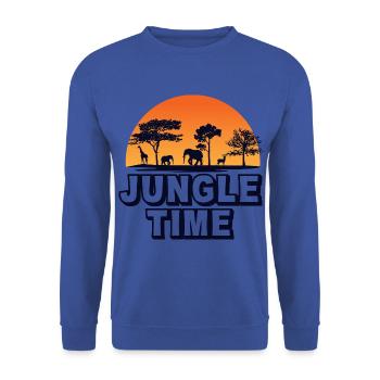 Safari Big Five - Sweat-shirt Unisexe - bleu royal - Devant - Alina (178cm) & Michal (187cm)