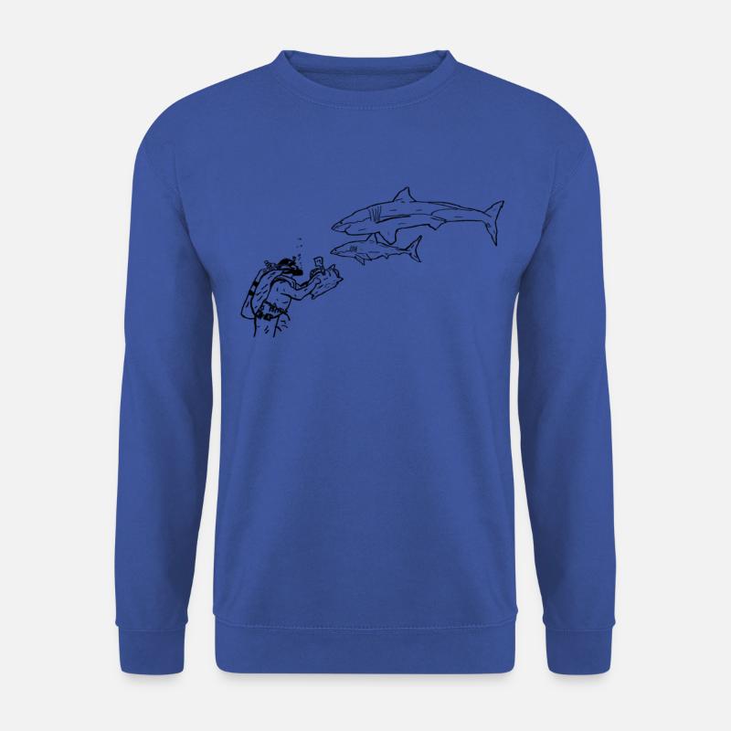 Requin et plongeur - Sweat-shirt Unisexe - bleu royal