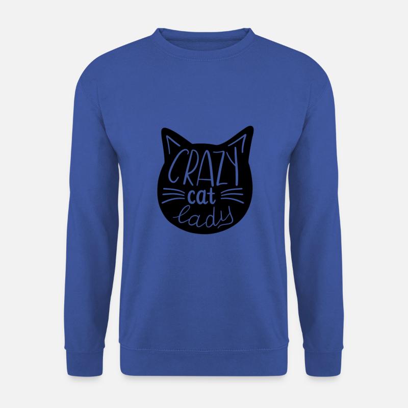 Crazy Cat Lady - Katzendame - Unisex Pullover - Royalblau