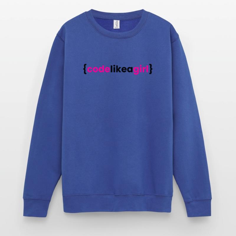 code like a girl - coder programmer girl Unisex Pullover