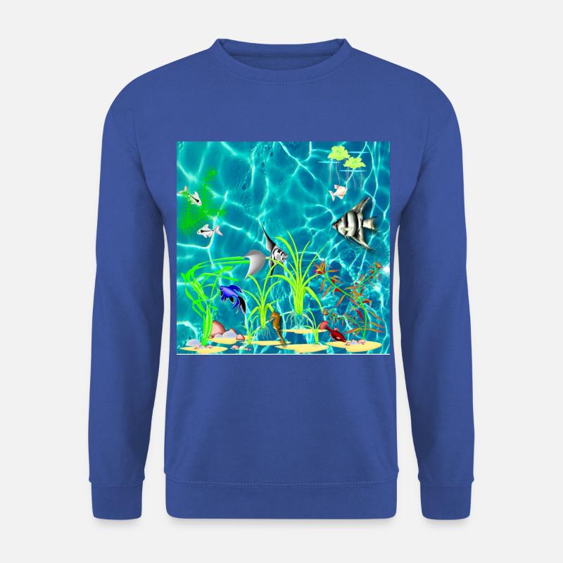 Tropischer Fischtank - Unisex Pullover - Royalblau