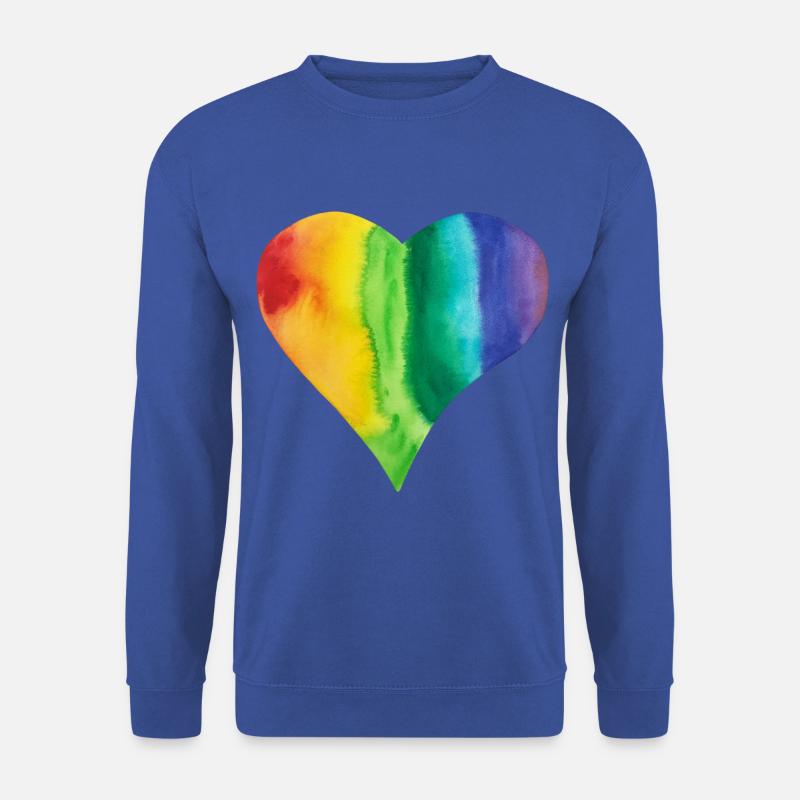 Regenbogen Herz LGBTQ+ proud pride bunt Vielfalt - Unisex Pullover - Royalblau