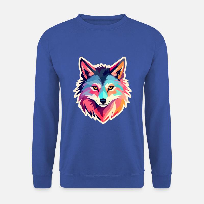 Wolf Zeichnung - Unisex Pullover - Royalblau