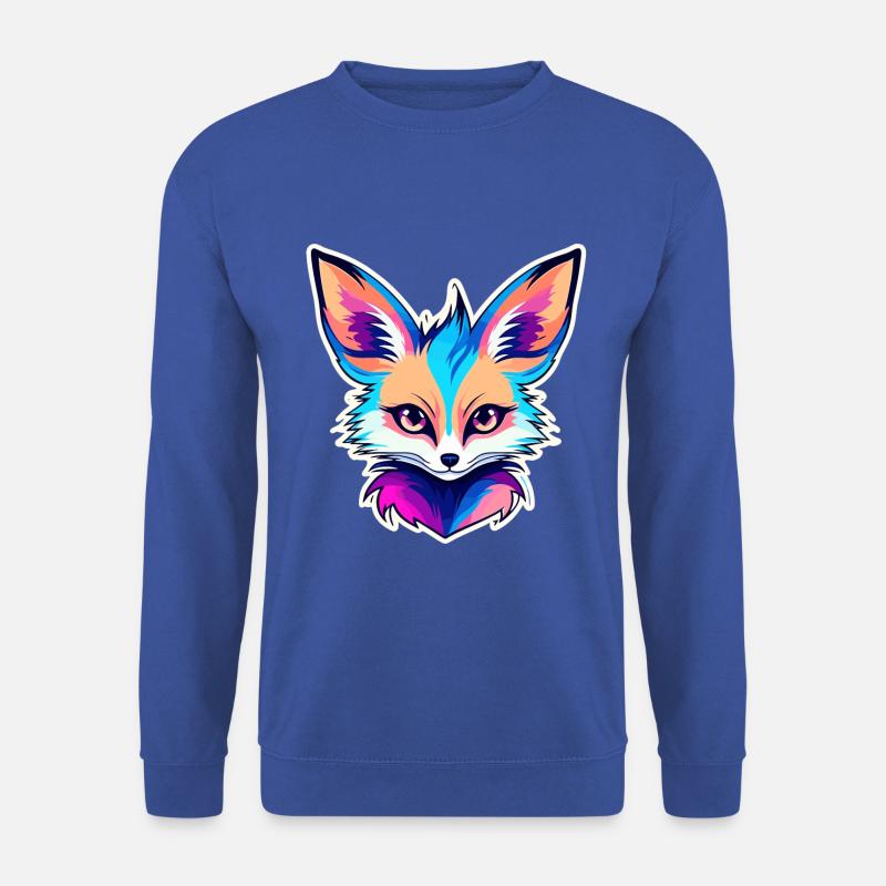 Wüstenfuchs Fennek Zeichnung - Unisex Pullover - Royalblau