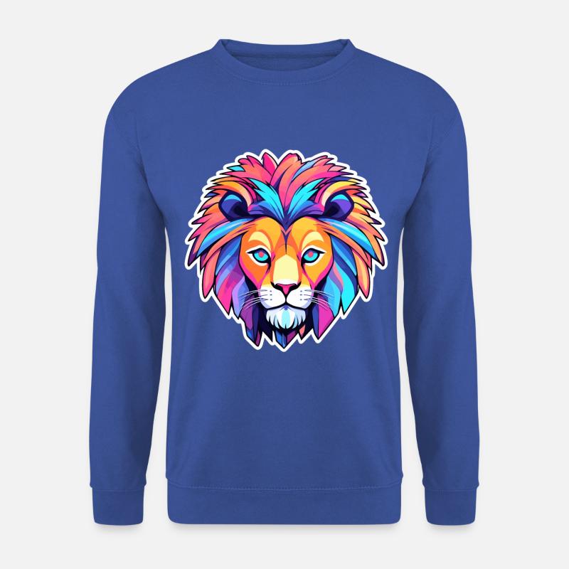 Löwe Zeichnung - Unisex Pullover - Royalblau