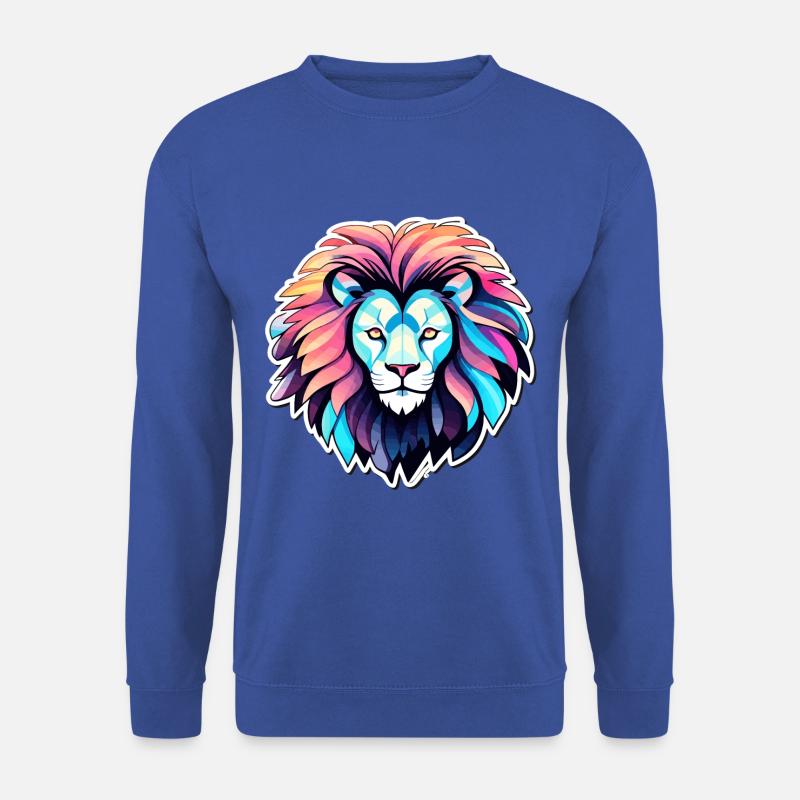 Löwe Zeichnung - Unisex Pullover - Royalblau