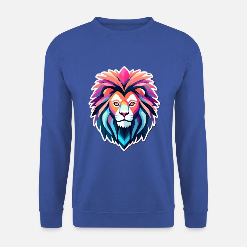 Löwe Zeichnung - Unisex Pullover - Royalblau