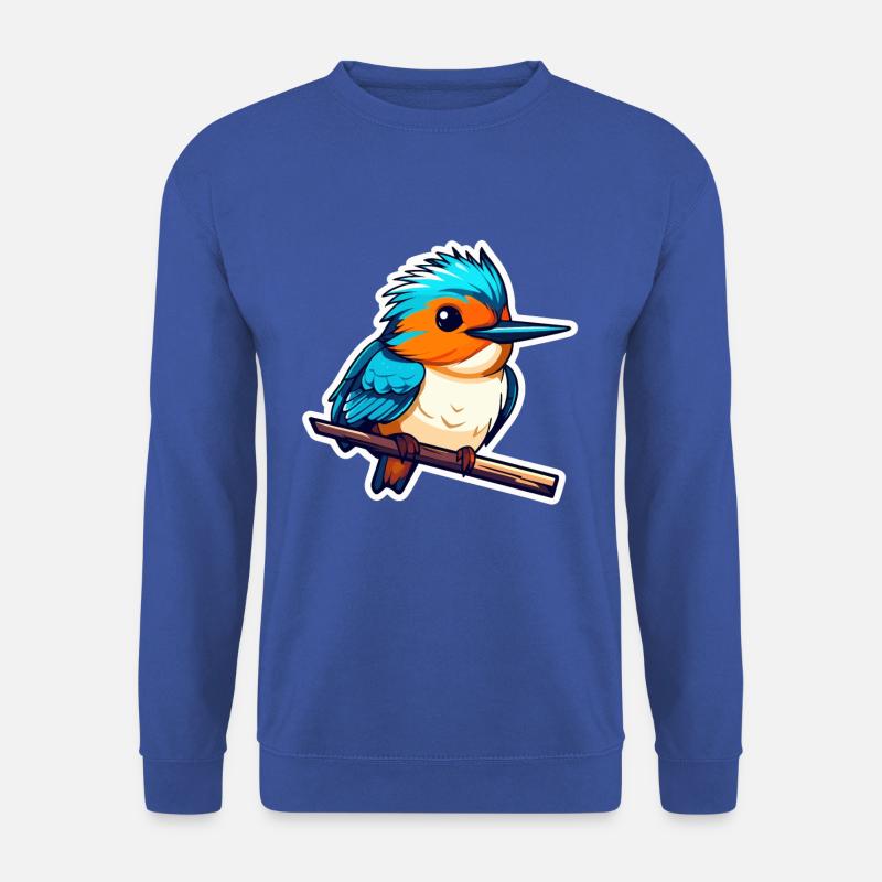 Eisvogel Vogel Zeichnung - Unisex Pullover - Royalblau