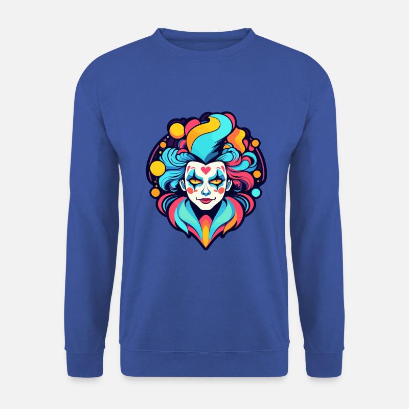 Clown Zeichnung - Unisex Pullover - Royalblau