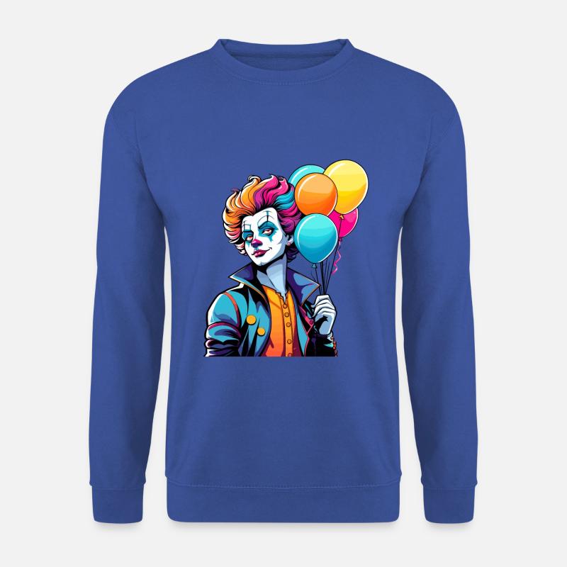 Clown Zeichnung - Unisex Pullover - Royalblau
