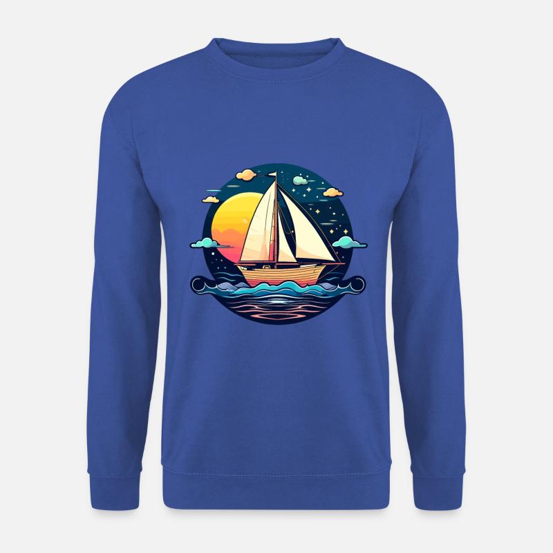 Segelboot Illustration - Unisex Pullover - Royalblau