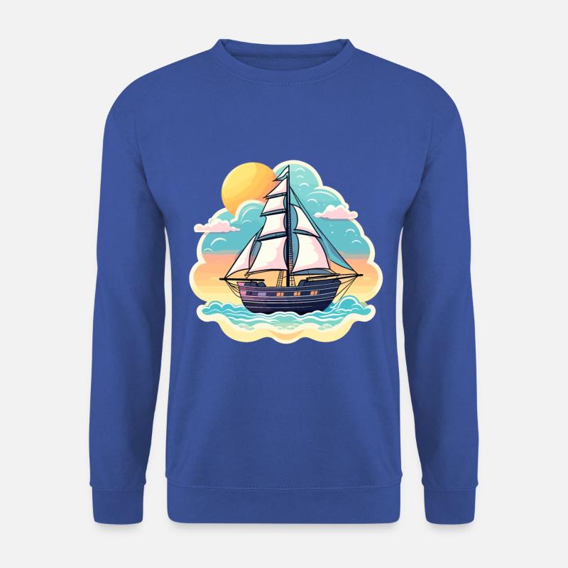 Segelboot Illustration - Unisex Pullover - Royalblau