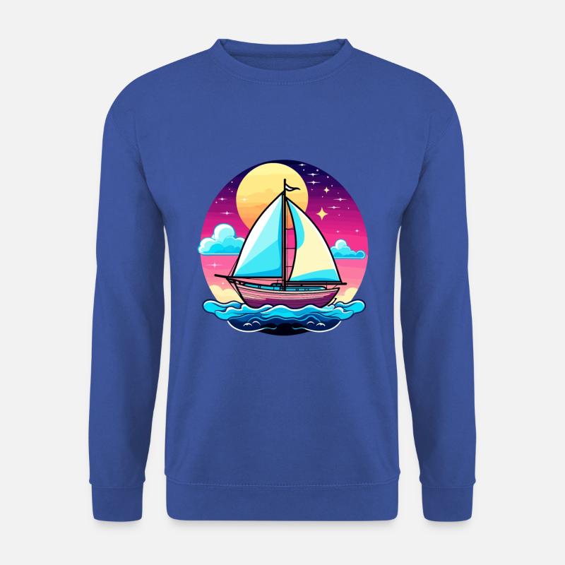 Segelboot Illustration - Unisex Pullover - Royalblau