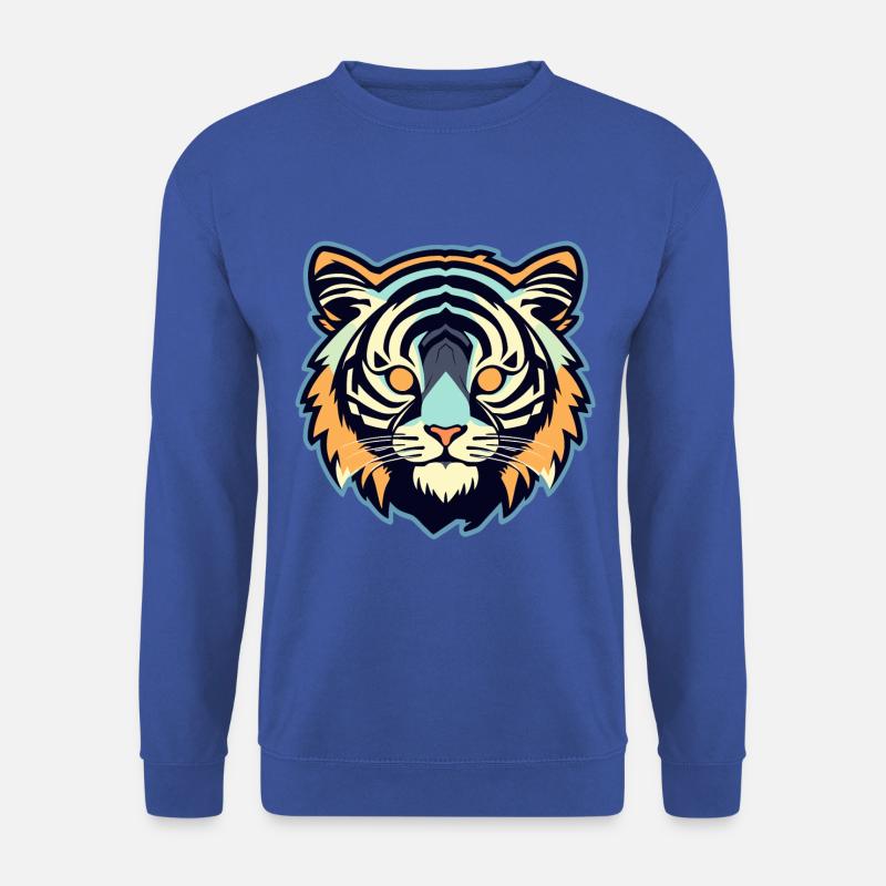 Tiger Illustration - Unisex Pullover - Royalblau