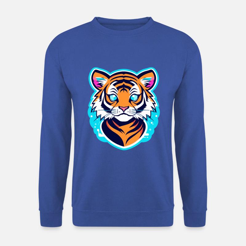 Tiger Illustration - Unisex Pullover - Royalblau