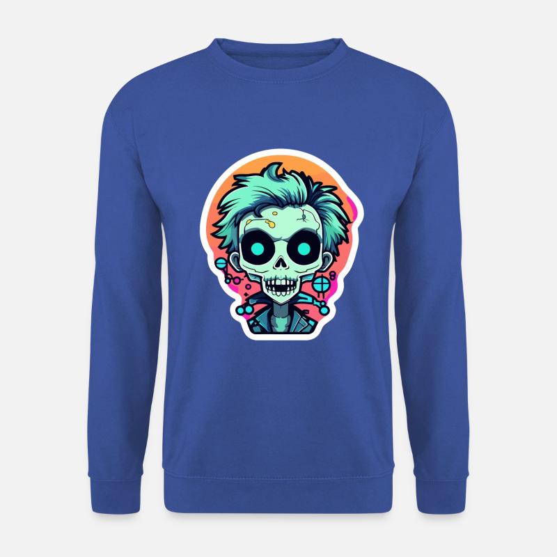 Niedlicher Zombie Illustration - Unisex Pullover - Royalblau