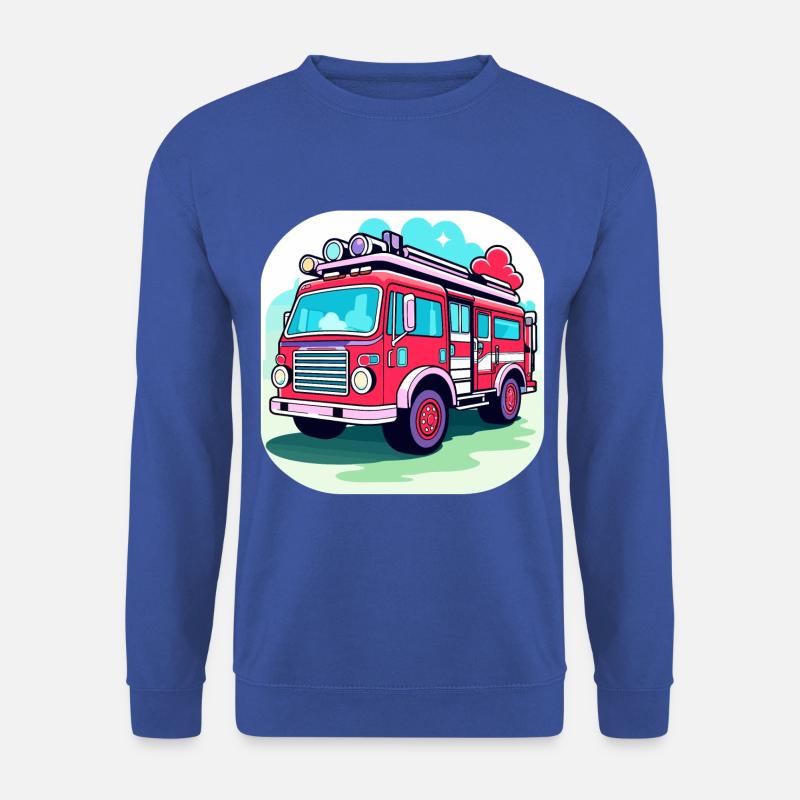 Feuerwehrauto Illustration - Unisex Pullover - Royalblau