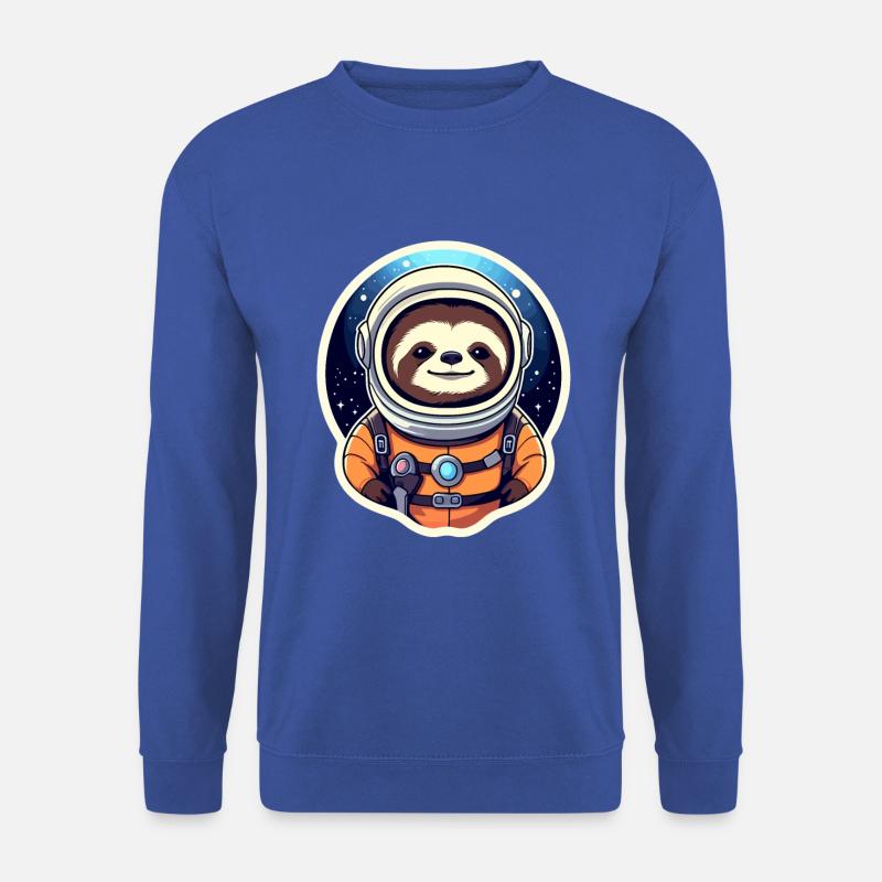 Sloth Astronaut Illustration - Unisex Sweatshirt - royal blue
