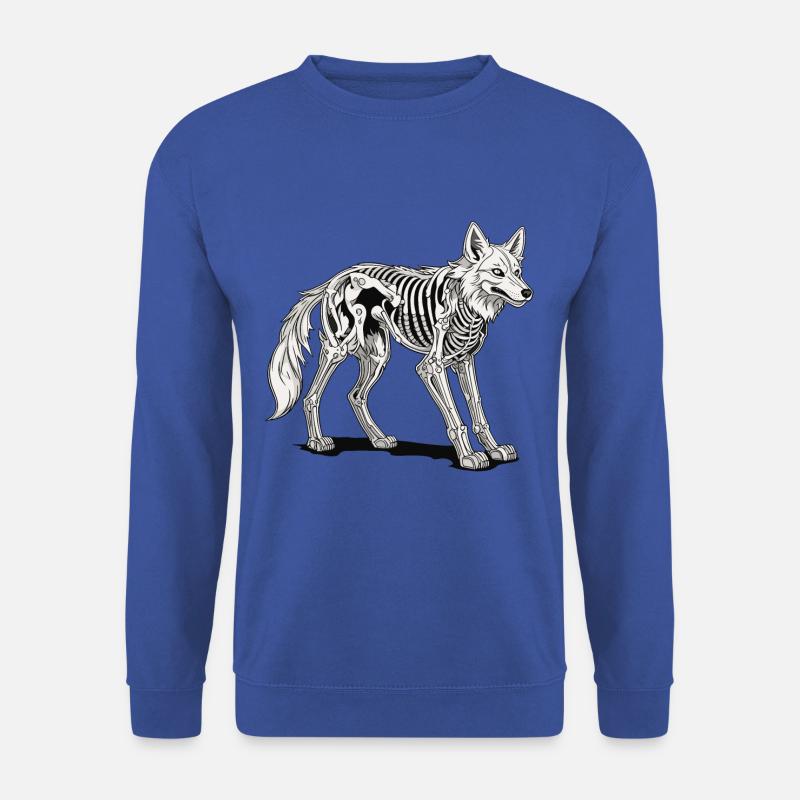 Wolf Skeleton Illustration - Unisex Sweatshirt - royal blue