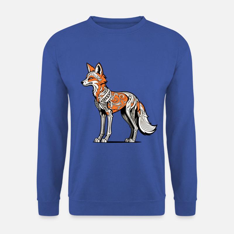 Fuchs Skelett Illustration - Unisex Pullover - Royalblau