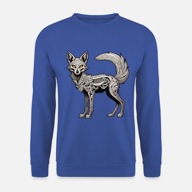 Fuchs Skelett Illustration - Unisex Pullover - Royalblau