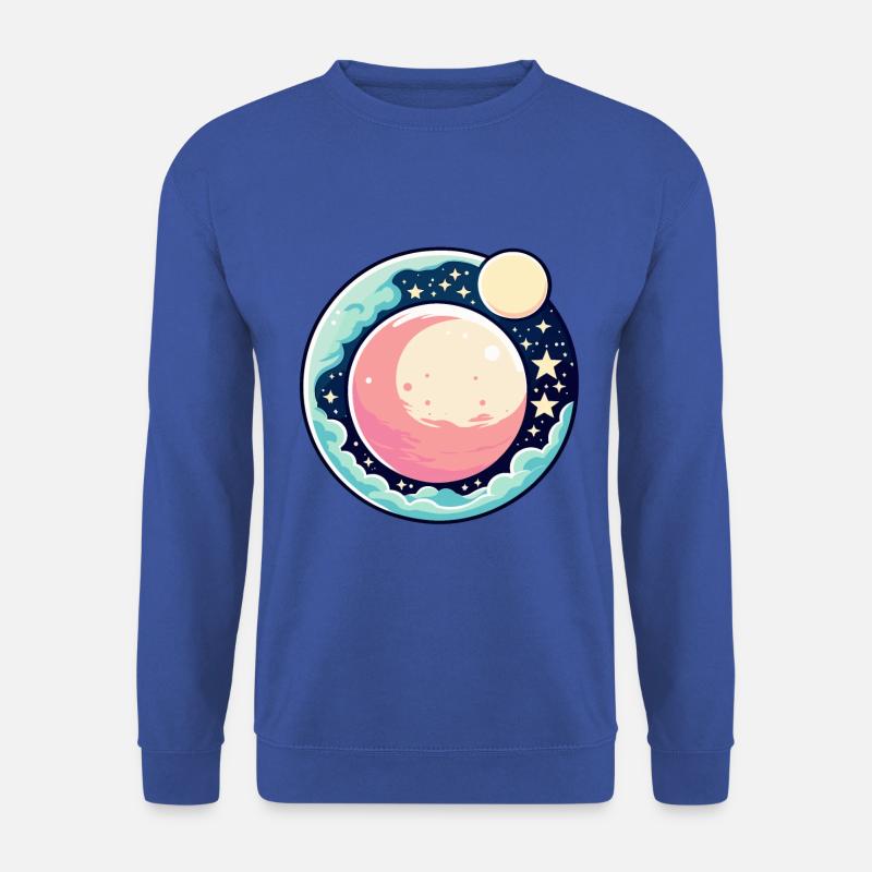 Mond Landschaft Illustration - Unisex Pullover - Royalblau