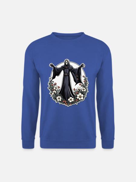 Sensenmann Blumen Illustration - Unisex Pullover - Royalblau