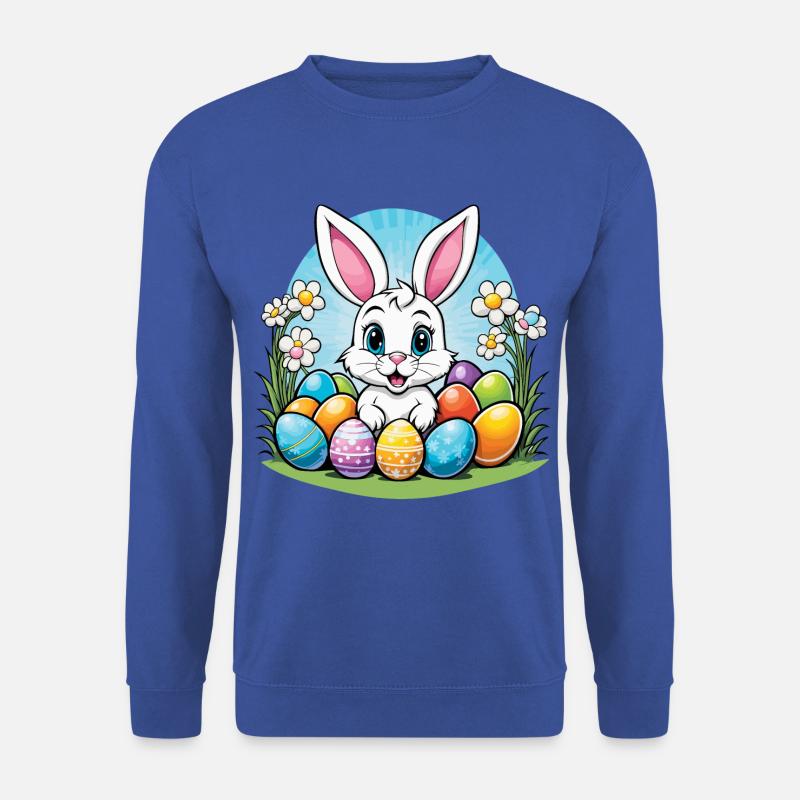 Osterhase Ostern Illustration - Unisex Pullover - Royalblau