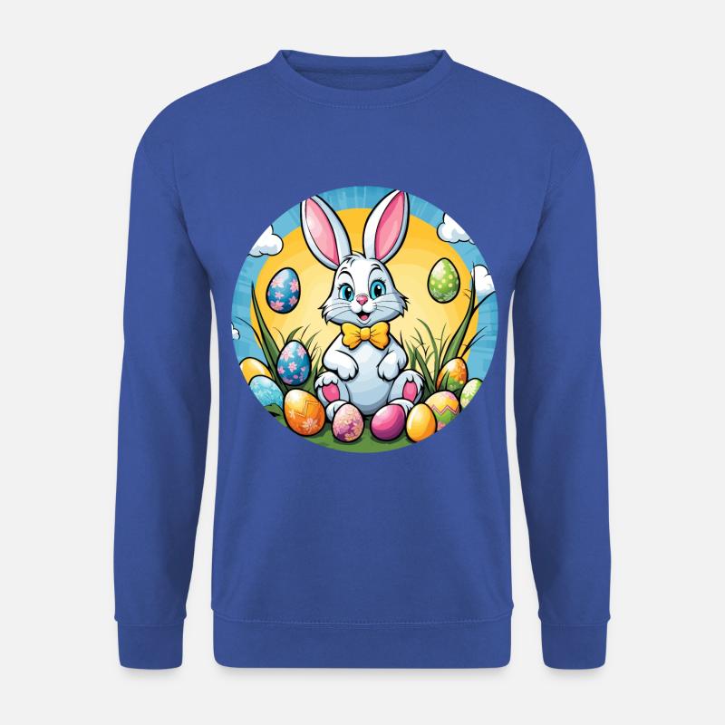 Osterhase Ostern Illustration - Unisex Pullover - Royalblau