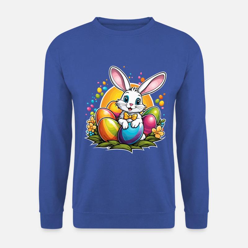 Osterhase Ostern Illustration - Unisex Pullover - Royalblau