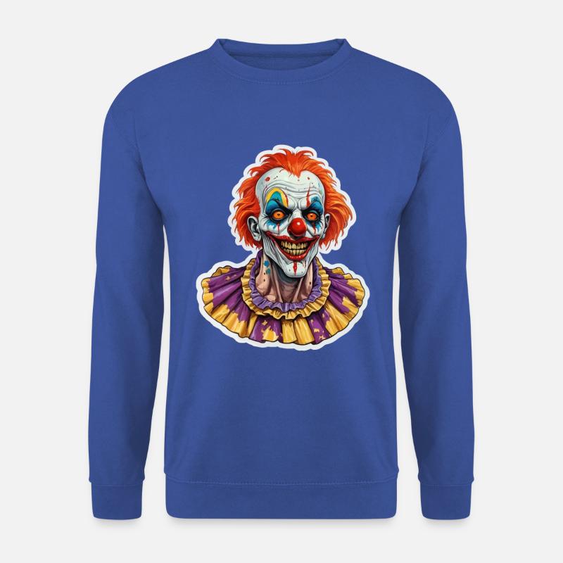 Zombie clown illustration - Unisex Sweatshirt - royal blue