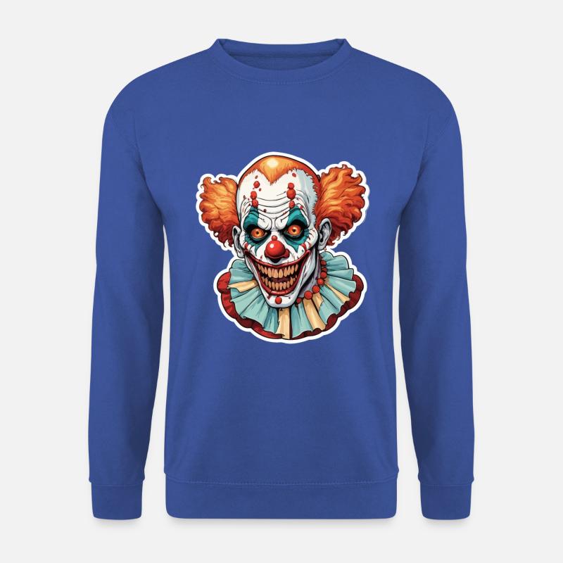 Zombie Clown Illustration - Unisex Pullover - Royalblau