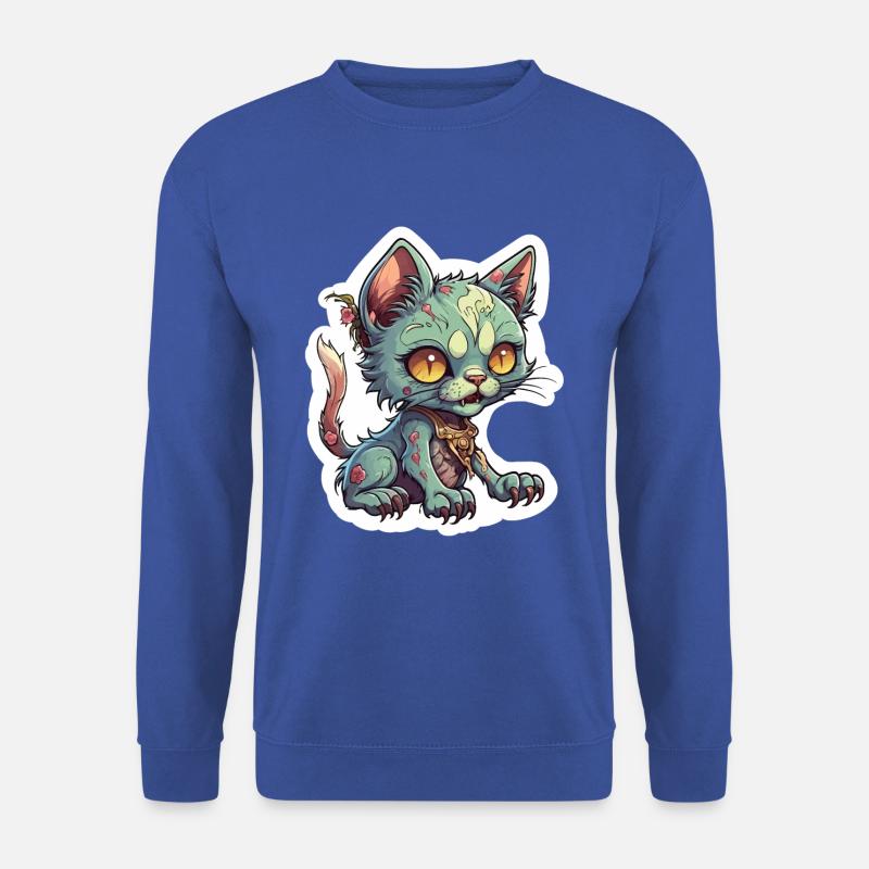 Zombie cat illustration - Unisex Sweatshirt - royal blue